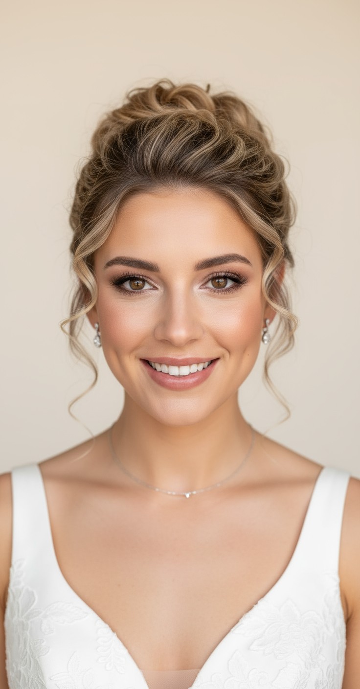 After Curly Updo For Wedding